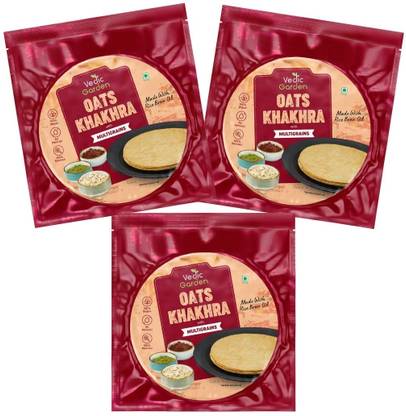 Vedic Garden Oats Healthy Roasted Khakhra With Multigrain, Indian Snack, Diet Friendly