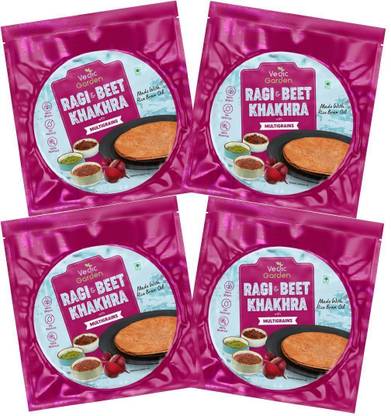 Vedic Garden RAGI BEETROOT Healthy Khakhra With Multigrains, Indian Snacks, Healthy & Crispy
