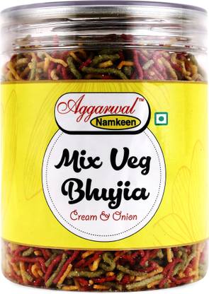 aggarwalnamkeen Mix veg Bhujiya cream & onionCrispy & Spicy Snack for Anytime Cravings (100gm)