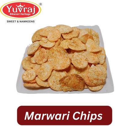 Yuvraj Food Product Marwari Chips spicy namkeen snacks 250 Gm pack
