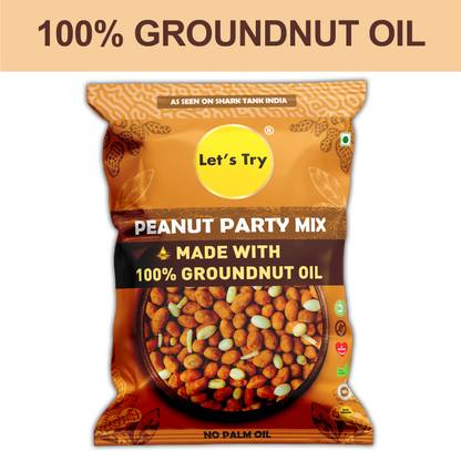 Let's Try Peanut Party Mix, Made with 100% Groundnut Oil