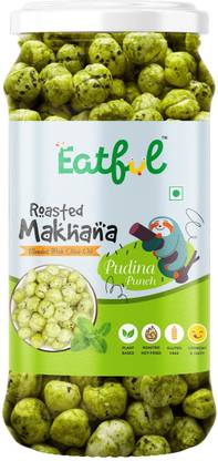 EATFUL Pudina Punch Roasted Makhana jar(Blended With Olive Oil)