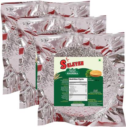 S Eleven Super Market S eleven-Ready to Eat Crunchy Methi Khakra/Healthy Vacuum Packed Khakra Snacks