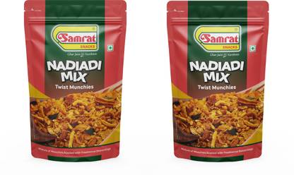 SAMRAT Nadiadi Mix Twist Munchies Namkeen Savor the Twist of Flavor in Every Snack Bite