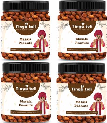 TINGA TOLI Masala Peanut Namkeen | Healthy Indian Snacks |Jar Pack]