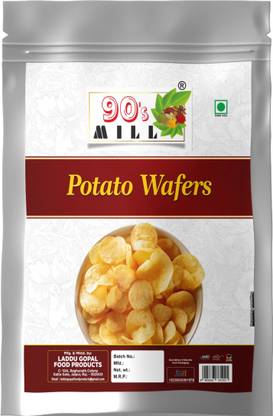 90's MILL Farali Special Namkeen Salted Potato Chips Aloo Chips Potato Wafers-300g*1Pack