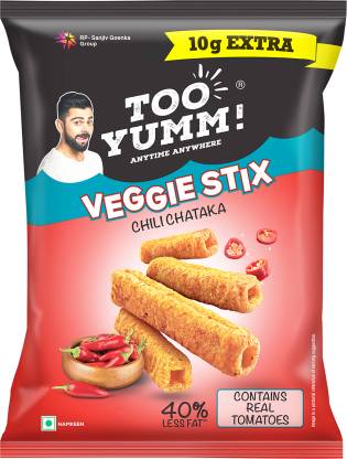 Too Yumm! Chili Chataka Veggie Stix ,On-the-Go Munchie,Movie Game Party Snack Chips