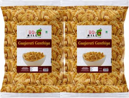 90's MILL Virakshetra Gujarati Makhania Gathia Besan Ajwain Sticks Farsan Sev-150g*2Pack