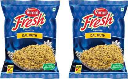 VIMAL Fresh Dal Mooth - 400gm x 2 - Authentic Indian Snack Mix | Spicy & Crunchy