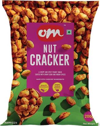 Om Sweets & Snacks Nut Cracker Pure Vegetarian Snacks Indian Snacks Ready to eat Spicy