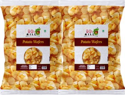90's MILL Potato Chips Navratri Diwali Rakhi Utsav Snack Aloo Wafers Aloo Chips-150g*2Pack