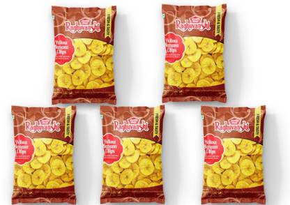 Quality Stuff Raghuvanshi Yellow Banana Chips Fried and Salted Split Fresh & Tasty Teatime Snack of India