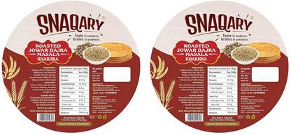 snaqary Roasted Jowar Bajra Masala Khakhra Pack of 2