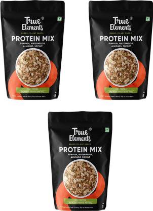 True Elements Protein Mix Roasted Pumpkin Watermelon Seeds,Almonds & Soyanuts,High in Protein