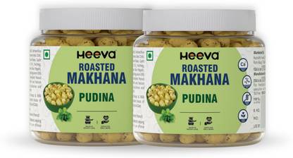 Heeva Roasted Makhana Pudina Fox Nuts (100g Each) Combo Pack