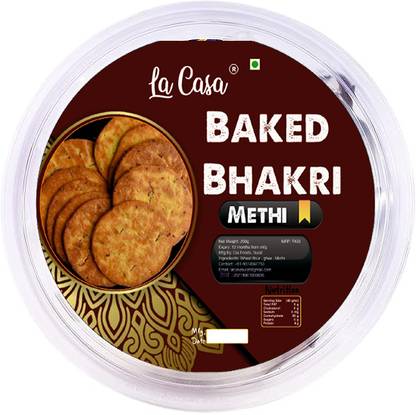La Casa Whole Wheat Methi Roasted Snacks | Ready To Eat Crisps | Gujarati Bhakri |