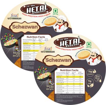 Hetal Khakhra Schezwan Khakhra | Classic | Crispy | Ready To Eat | High Protein High Fiber
