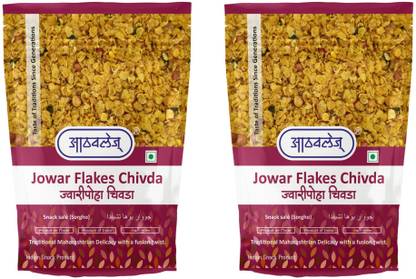 ATHAVALE'S Jowar Poha Chivda | Jowar flakes mixed with spices and nuts | 1000 g