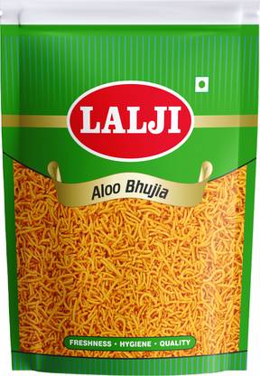 lalji Aloo Bhujia 400Gm Bikaneri Namkeen Spicy and Crispy Healthy Snack