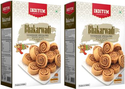 Indiyum Gujrati Bhakarwadi | Tea time Snacks | Ready to Eat Indian Namkeen Nashta BQ