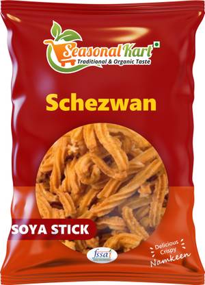 Seasonal Kart Schezwan Soya Stick Namkeen Schezwan Soya Masala Flavour Snacks Soya Stick