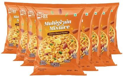 FIT & Flex Multigrain Mixture Cheesy Cheese- Pack of 8 ( 100 Gm Each )
