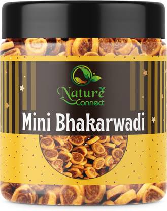 NATURE CONNECT Mini Bhakarwadi | Gujarati Style Mini Bhakarwadi Crunchy | Jar Pack