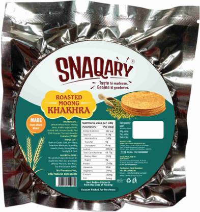 snaqary Roasted Moong Khakhra Pack of 2