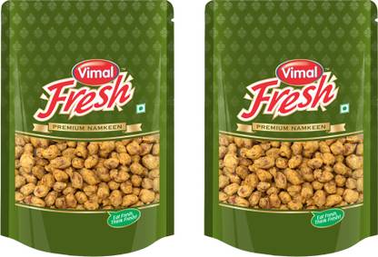 VIMAL Fresh Sing Bhujiya - Authentic Indian Peanut Snack, 400gm x 2 - Crunchy