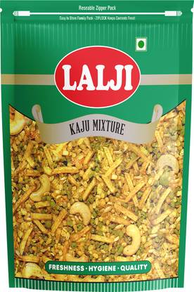 lalji Kaju Mixture 400Gm Bikaneri Namkeen Spicy and Crispy Healthy Snack
