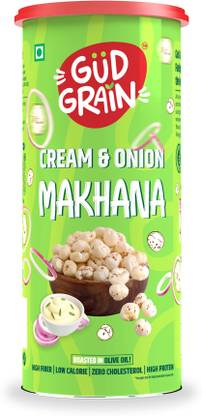 Gud Grain Cream & Onion Roasted Makhana | Healthy Snack | Protein Rich | Calcium Rich|