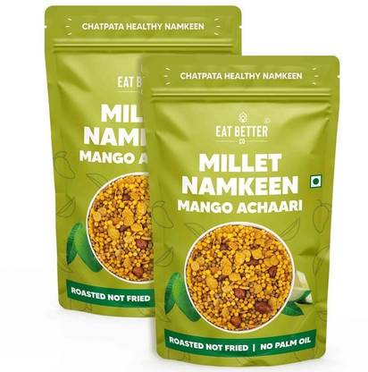 EAT BETTER CO Millet Namkeen – Mango Achari - Chatpata Healthy Namkeen Snack