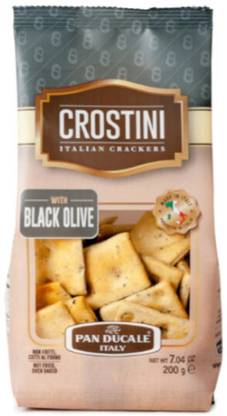 Pan Ducale Crostini Italian Crackers with Black Olive Pack of 1