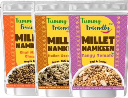 TummyFriendly Foods TummyFriendly Millet Namkeen. Healthy Snacks for Kids: ChatItalianTangy3x70
