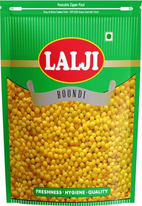 lalji Boondi 400Gm Bikaneri Namkeen Spicy and Crispy Healthy Snack