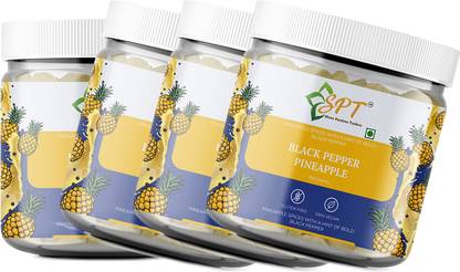 Shree Parshwa Traders Black Pepper Pineapple 400Gm (100Gm x 4) – Sweet & Spicy Pineapple Snack