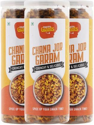 Tasty Giants Roasted Chana Jor Garam Namkeen | Oil-Free | Gluten-Free | Snacks Combo Pack