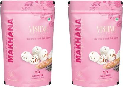 VISHNU DELIGHT Himalayan Salt & Pepper Flavour Roasted Makhana Pouch - Healthy & Crunchy Snack