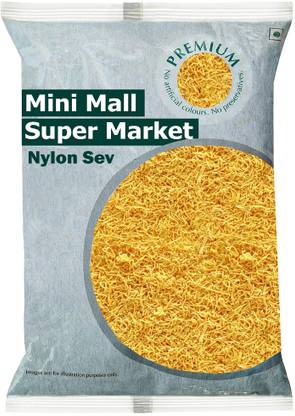 MINIMALL SUPER MARKET Nylon Sev/Barik Sev For Bhel Chaat and Sevpuri Chat Papdi Sev/Non Spicy Sev