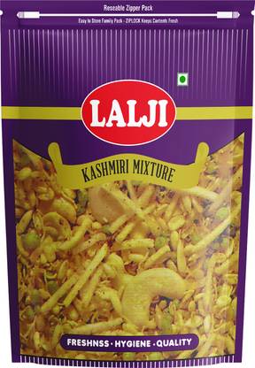 lalji Kashmiri Mixture 400Gm Bikaneri Namkeen Crispy Healthy Snack