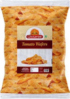 GHOTARAM Kufri Sindhuri Potato Chips Tomato Wafer Chips Tangy Tomato Alu Wafer-300g*1Pack