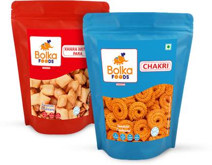 bolka foods Chakri (Chakli), Khara Mitha Para (Pack of 2)