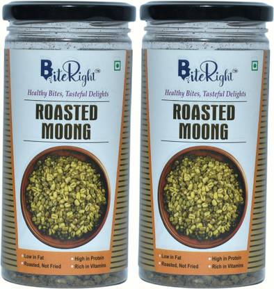 BiteRight Roasted Moong | High in Protein | Healthy Snack | Diet Snack | Green Moong