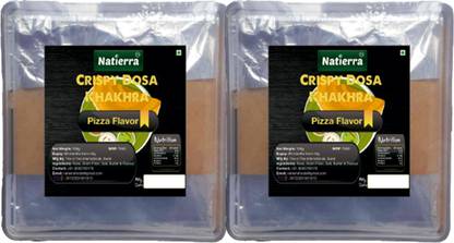 Natierra Crispy Dosa Khakhra | Combo Pack of 2 | Pizza Flavored | 12pcs x 2 or 150g x 2 |