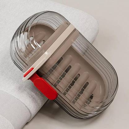 HAPANI HOUSE Travel Soap Box Plastic Transparent Waterproof Portable Soap Dish Box for Travel