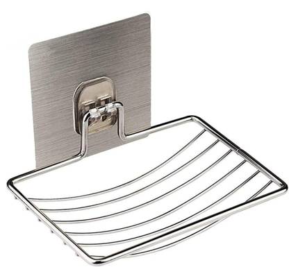 Zolento Bathroom Soap Dish Stand | Rust-Free Steel Wall Mount Soap Holder with Sticker
