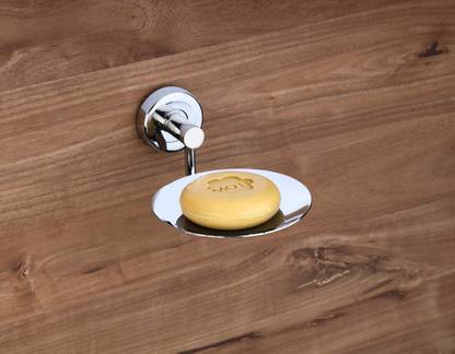GLOXY Stainless Steel Oval Shape Soap Case/Holder/Dish Wall Mounted For Bathroom