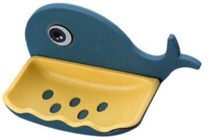 SJK Fish Shape Cute Adhesive Waterproof Wall Mounted Soap Dish x1.78