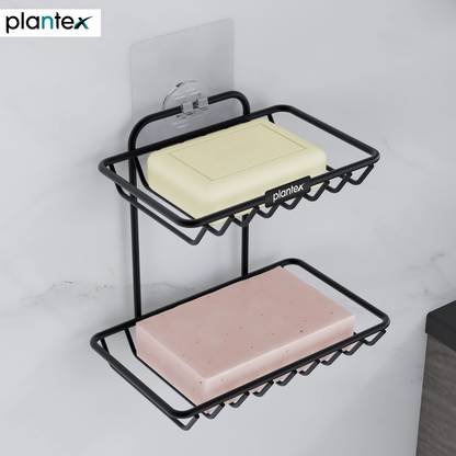 Plantex Self Adhesive Soap Holder for Bathroom/GI Steel Soap Stand/Soap Case- Pack of 1
