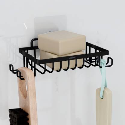 Plantex Soap Dish with Hook for Bathroom/GI Steel Soap Case with Hook/Soap Holder/Stand